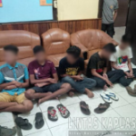 5 abg melakukan aksi pencurian di salah satu toko milik warga berhasil diamankan polisi