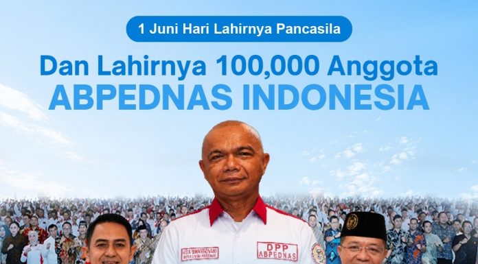 ABPEDNAS Cetak Sejarah, Raih 100 Ribu Anggota Bertepatan Hari Lahir Pancasila 2026