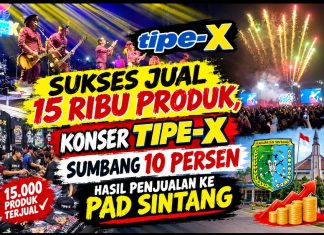 Sukses Jual 15 Ribu Produk, Konser Tipe-X Sumbang 10 Persen Hasil Penjualan ke PAD Sintang
