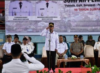 Bupati Sintang Jadi Irup Hari Sumpah Pemuda: “Kemajuan Sejati Dimulai dari Karakter”