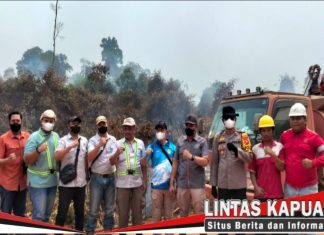 Dukung Penanganan Karhutla PT BGA, Kapolsek Nanga Tayap: Langkah Perusahaan Sejalan dengan Pemerintah